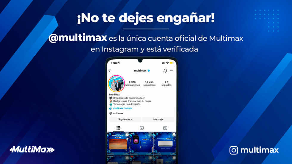Don’t be fooled! @multimax is the only official Multimax account on Instagram and is verified.